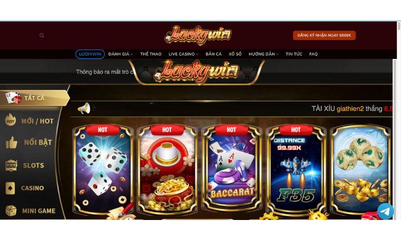Kho game khủng Luckywin.
